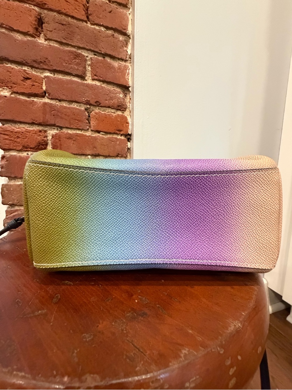 COACH Bennett Crossbody Ombre 91456 Multicolor Rainbow Leather Purse Bag Rare - Picture 12 of 15